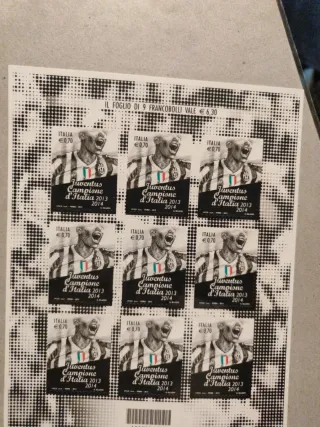 Francobolli Juventus Campione d'Italia 2013