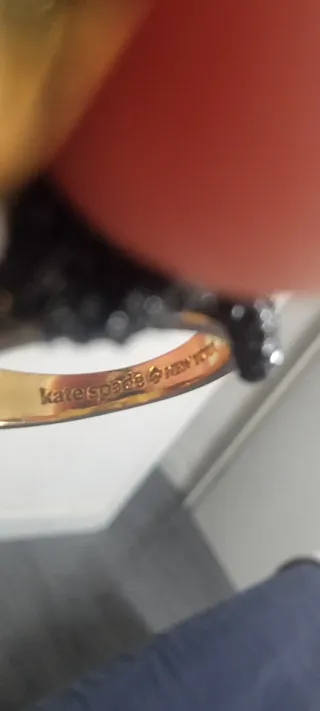 Anillo Kate Spade Gato Negro y Dorado