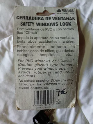2 Cerraduras Seguridad Ventanas PVC