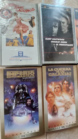 Lote 6 Películas VHS Star Wars y más