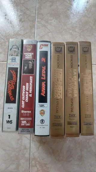 Lote 6 Películas VHS Star Wars y más
