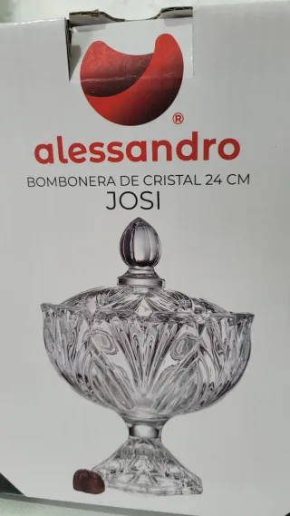 Bombonera de Cristal Alessandro Josi 24 cm