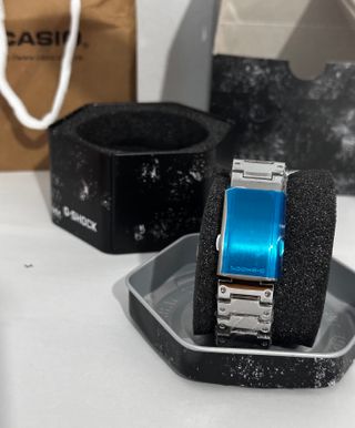 G-Shock Acero Azul y Plateado