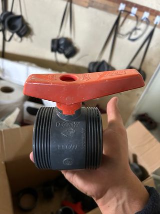 Llave de paso PVC D-50 1 1/2 Antiblock