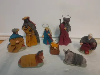 Pastori presepe in tessuto e plastica