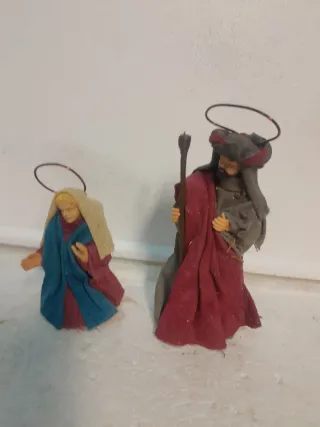 Pastori presepe in tessuto e plastica