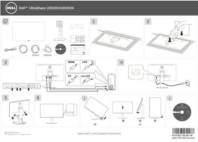 Monitor Dell U2515Hc 25 pulgadas