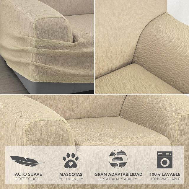 Funda sofá elástica beige