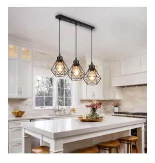 Lámpara Colgante E27 Vintage Industrial Negra