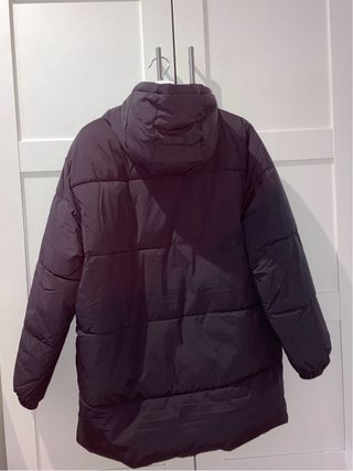 Parka Oysho largo negro Nuevo, estampado Porcinas