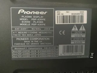 TV Plasma Pioneer PDP 435PE