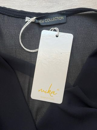 Vestido fiesta lentejuelas negro y plata