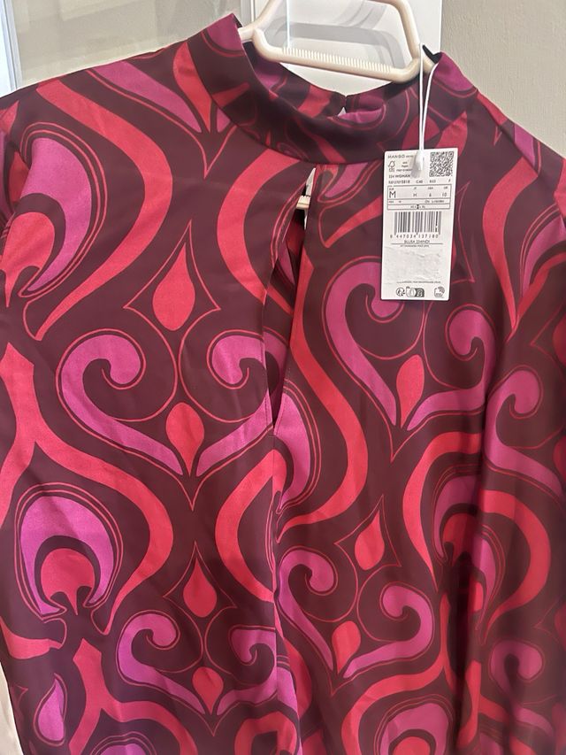 Blusa Mango Estampada Talla M