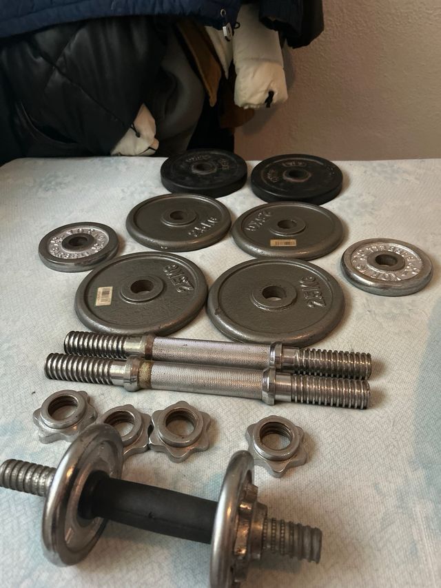 Mancuernas ajustables con discos