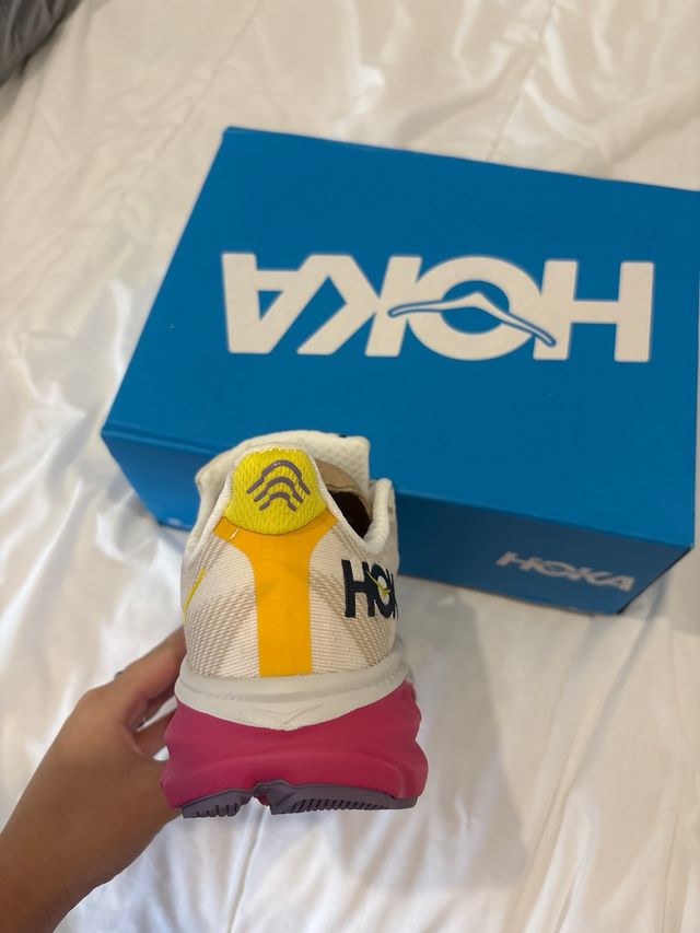 Zapatillas Hoka Running Mujer Blanco/Rosa