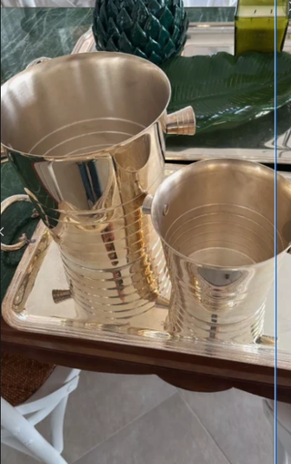 Set 2 secchi Christofle vassoio pinza