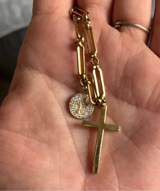 Cadena y pulsera dorada S.steel