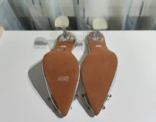 Sandálias de Salto Alto Transparentes com Brilho