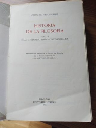 Historia De La Filosofia II  Rustica