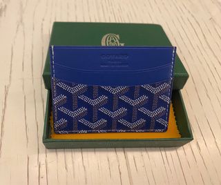 Tarjetero Goyard Verde y Azul
