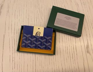 Tarjetero Goyard Verde y Azul