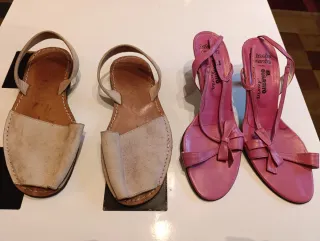 Sandalias Antonio Garcia Beige y Rosa
