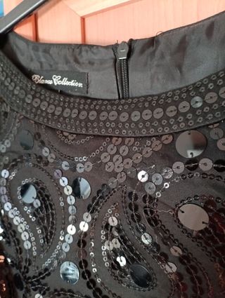 Vestido de fiesta negro lentejuelas