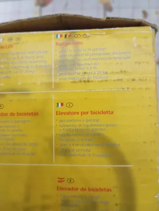 Sollevatore per biciclette