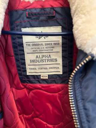 Chaqueta Bomber Alpha Industries Injector III Azul