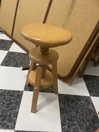 Taburete pintor madera regulable