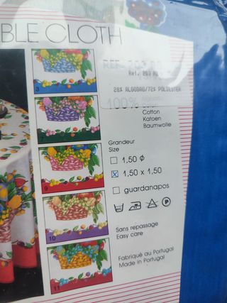Mantel FRUTAS 150x150 (Portugal) – polialgodón