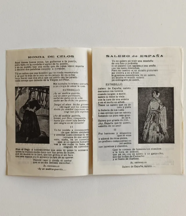 Mini cancionero Concha Piquer 1954