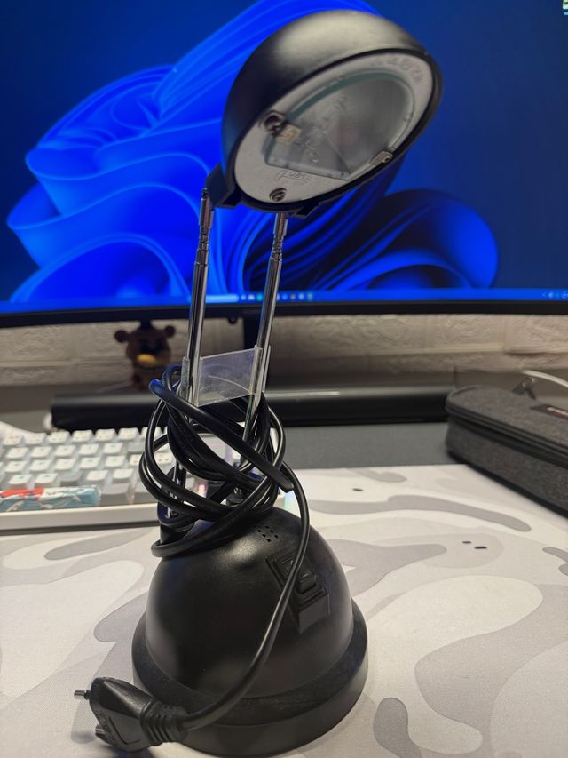 Lampada vintage nera metallo/plastica