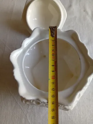 Joyero vintage cerámica blanco