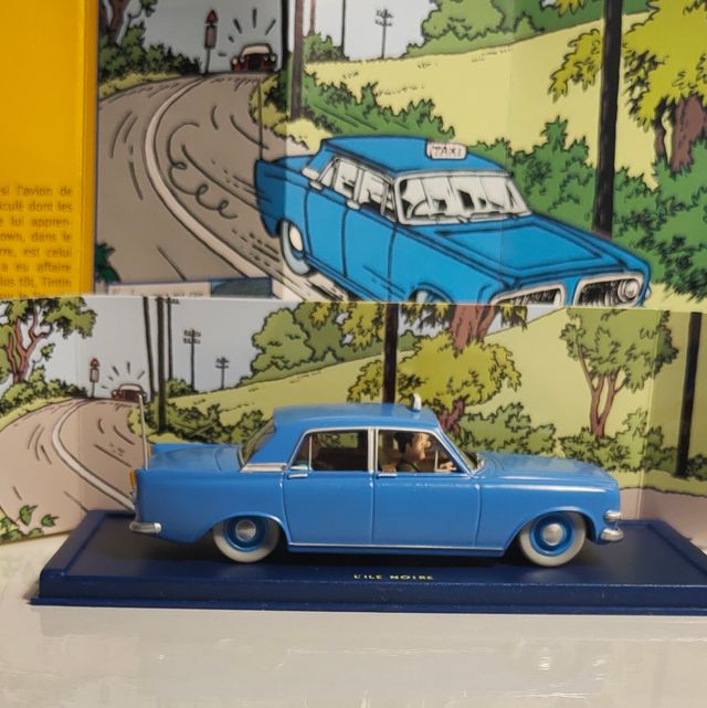 Coche Tintín La Isla Negra Taxi Azul