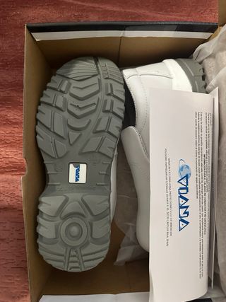 Zapatos de trabajo VIANA blancos y grises