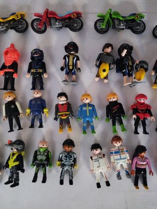 Lote Playmobil figuras y motos