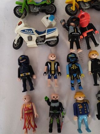Lote Playmobil figuras y motos