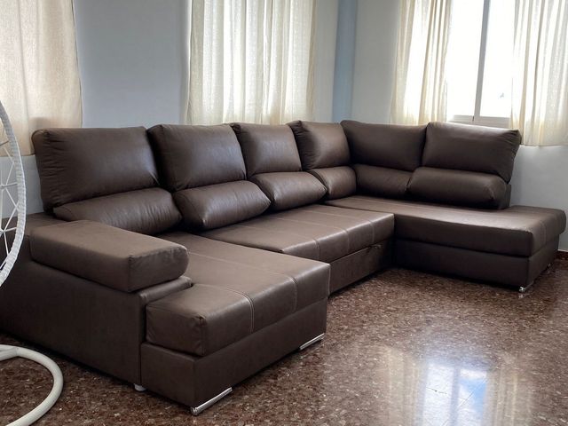 Sofá Esquinero Marrón Gama Alta