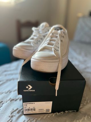 Converse Plataforma Blancas Mujer Talla 38