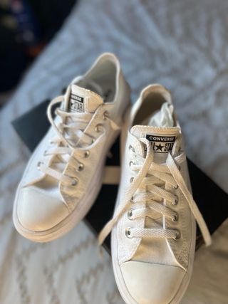 Converse Plataforma Blancas Mujer Talla 38