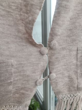 Sciarpa con tasche beige e marrone