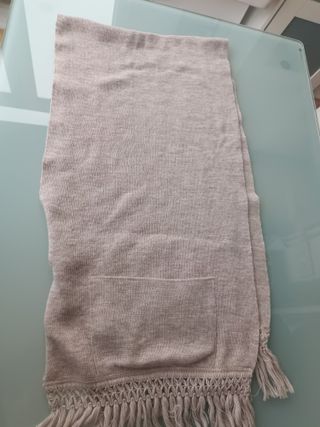 Sciarpa con tasche beige e marrone