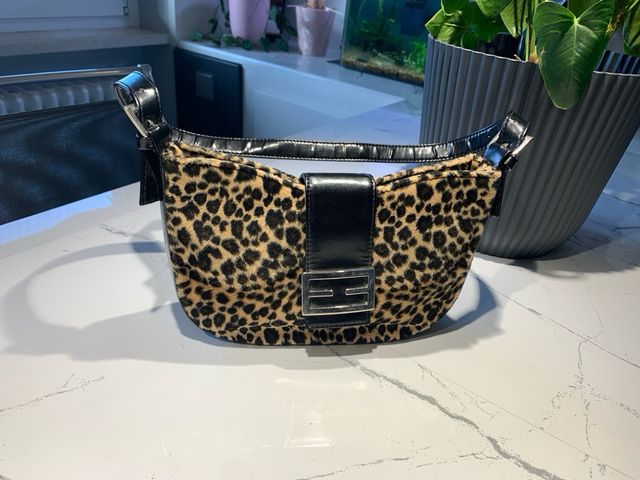 Borsa Fendi Baguette Leopardata