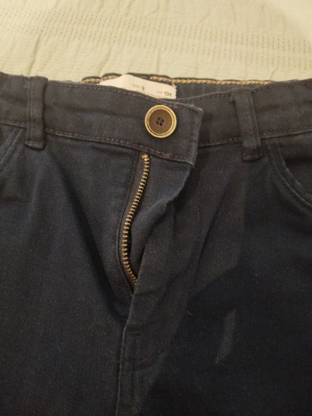 Vaquero Zara azul marino pierna estrecha T9