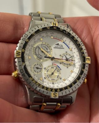 Reloj Lotus Cronógrafo Oro y Plata