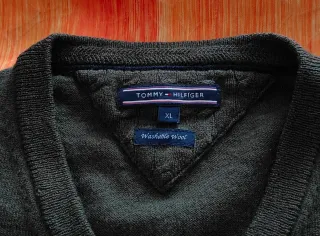 Jersey* Tommy Hilfiger* XL Verde Oscuro 100% Lana