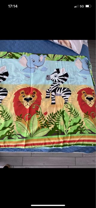 Coprimaterasso con animali della giungla