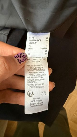 Gabardina Anne Weyburn Talla 38 Negra