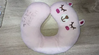 Almohada de viaje infantil rosa, super comoda